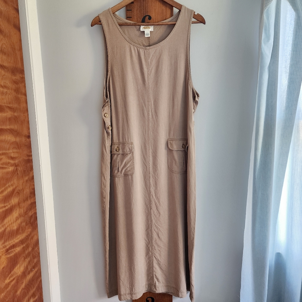 Vintage Talbots Tencel Sleeveless Jumper Maxi Dress